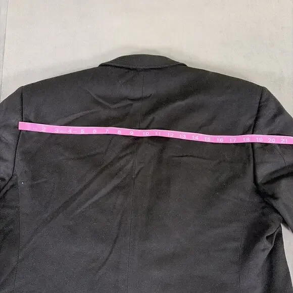 Hickey Freeman Black 100% Pure Cashmere Sport Coat Jacket Made in USA Blazer 43R
